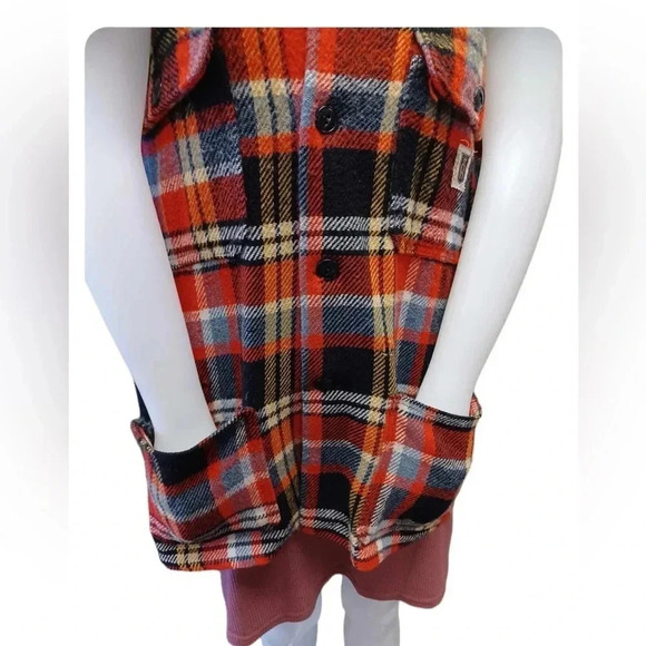 Regent Vintage Plaid Unisex Wool Blend Plaid Coat Shacket Size Medium/Large - Picture 5 of 12